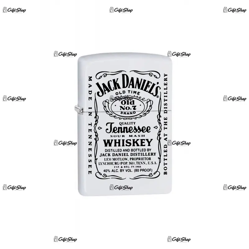 Jack daniel`s, bricheta metalica gravata laser cu mesaj